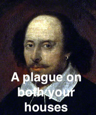 The meaning and origin of the expression 'A plague on both your houses'