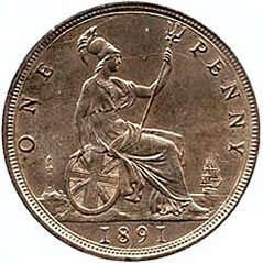 British penny coin